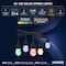 Luxrite 35FT RGBW LED Solar Outdoor String Light Remote Control Color Changing 15 Edison S14 Bulbs IP65 LR40039-1PK - alternate 3